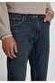 Slim Tapered Fit Men's Green Cast Denim Jean Trousers - 5