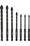 Tile drill bits 7pc universal for concrete/glass.