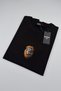 Lion Patterned Men's Black T-Shirt - 100% Cotton Regular Fit Lion Basic Sports Casual T-Shirt - Black Cotton T-Shirt with Lion Figure