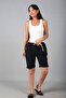 Women's Lycra Italian Cotton Shorts with Elastic Waist and Pockets - 3