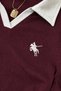 Soul Polo Collar Embroidered Gathered Long Sleeve Blouse - 4
