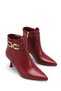 Elara Alba Women's Pointed Toe Heeled Boots 0012507 Burgundy Skin - 3