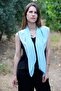 100% Silk Scarf – Blue - 3