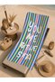 Colorful Vertical Stripes You Me and the Sea Written 70X150 Beach Towel - Digital Printed Bath Towel - 5