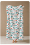 Mint Ground Shark Patterned 70X150 Beach Towel - Digital Printed Bath Towel - 3