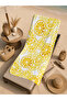 Beige Yellow Lemon Patterned 70X150 Beach Towel - Digital Printed Bath Towel - 5