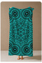 Turquoise Black Mandala Patterned 70X150 Beach Towel - Digital Printed Fade-Resistant Bath Towel - 4
