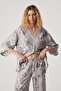 Floral Patterned Loose Cut Pajama Set - 3