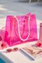 R&M Rainbow Riviera 4-Piece Waterproof Transparent Pvc Women's Beach and Shoulder Bag Set - 3
