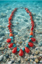Handmade Special Design Necklace with Drip Coral and Turquoise Natural Stones - 2