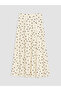 Lcw Modest Waist Zipper Polka Dot A-Line Skirt