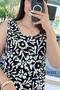 Zero Sleeve Patterned Viscose Dress 6Y322 - 4