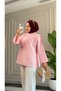 6558 - Stylish, Comfortable, Underarm Side Tie Detail, Woven Soft Fabric, Women's Poplin Shirt-Tunic - 4