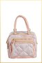 Saly Women's Quilted Parachute Fabric Hand and Shoulder Bag - Powder