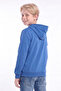 Boy's Basic Plain Hooded Sweatshirt with Kangaroo Pocket - 4