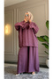 6579 - Stylish and Comfortable Olivia Jacquard Soft Viscose Fabric Loose Women's Set - 3