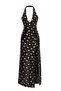 Andromeda Star Patterned Sequined Halter Evening Dress Black