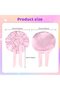 2-pack satin children's sleep caps, stretch wide-brimmed unisex (pink + purple) - 3
