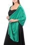 Women's satin shawl apricot pink 65x220cm elegant evening/party. - 5