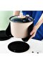 Waterproof round rubber placemats, heat-resistant and easy to wipe clean, made of PU material, suitable for home hotel use (medium - black). - 4