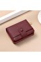 Women's PU leather mini wallet modern zipper coin purse. - 5