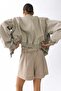 Belted paper bag shorts - 4