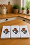 Spring 3-Piece Embroidered Gift Dowry Set 100% Cotton Kitchen Towel Set Boxed 30X50 cm - 3