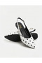Women's Polka Dot Patterned Open-Back Daily Comfortable Ballerina Shoes - 2