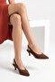 Caarel Women's Heeled Shoes - Brown Suede - 6