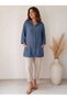 Hooded Women's Jacket with Pockets, Buttons, Drawstring Waist, Comfortable Fit, Casual Seasonal Jacket - 5