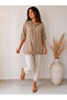 Hooded Women's Jacket with Pockets, Buttons, Drawstring Waist, Comfortable Fit, Casual Seasonal Jacket
