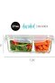 حاويات زجاجية مقسمة من فيت آند فريش، مجموعة من 5 قطع، تحتوي على قسمين، مع أغطية قابلة للقفل - 2
