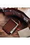 VALENCHI Men's Genuine Leather Rfid Blocking Slim Trifold Wallet With 7 Cards+1 Id Window+2 Note Com - 7