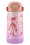 420 ml Girl's Purple Lilac Ballerina Printed Steel Thermos Flask Water Bottle - 60019