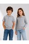 Girls & Boys Unisex Gray 100% Cotton Polo Collar Long and Short Sleeve 2-Piece T-Shirt