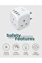 URBANNX Plug Extension Adapter – 3 AC Outlets + 2 USB-A & 2 USB-C Ports – Space-Saving Wall Socket - 7