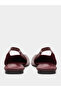 Burgundy Slingback Shoes - 4