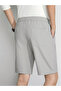 Grey Plain Shorts with Drawstring - 2