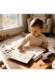 4 in 1 Wooden Black Board + Magnetic White Board Easel with ABC Alphabet Numbers Math & Multifunctional Chalkboard Kids Educational (Pack of 1) - 7