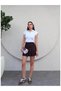 Women's Belize Fabric High Waist Mini Skirt with Inner Tights - 5