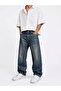 Trend Men's Special Washing with Aging Effect Loose Fit Baggy Denim Jeans Men's Pants