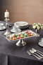 Baton, Standing Presentation Tray 33.5X13X8 cm Silver-Chocolate Turkish Delight Cookie Plate