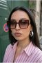 Palme Square Gold Accessory Ultra Light U400 Filtered Luxury Brown Women's Sunglasses - 3