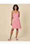 Women Mauve Ribbed Knit Lace Chemise - 4