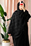Monogram Cotton Patterned Shawl - Black