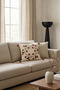 Wreath Punch Embroidered Floral Pattern Decorative Hidden Zipper Tasseled Throw Pillow Cover 42 X 42 cm - 4