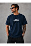 Unisex Navy Blue Oversize T-Shirt Bad - 2