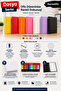 A4 4-Ring White Folder Set – 6 Neon 6 Pastel 12 Color Highlighters and 50 Sheets of 80 Gr Unlined A4 Notepad Paper - 2