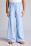 Straight Wide Wide Leg Crinkle Viscose Trousers with Pockets for Girls G0612A826Sp - 3