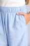 Straight Wide Wide Leg Crinkle Viscose Trousers with Pockets for Girls G0612A826Sp - 4